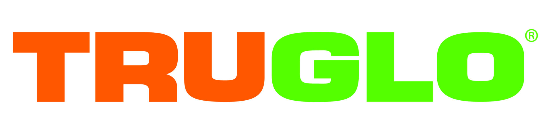 TRUGLO brand logo: orange 'TRU' and lime-green 'GLO' with a registered trademark symbol