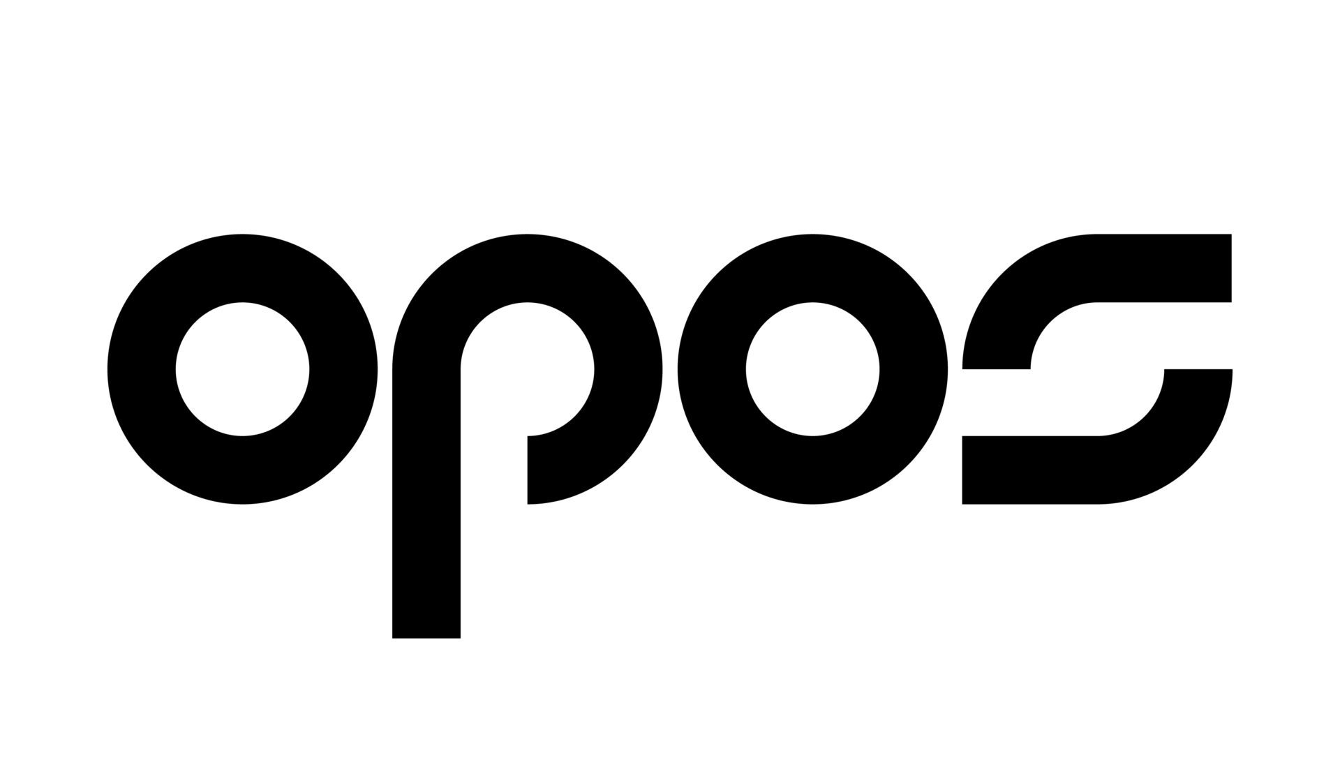 Wordmark logo reading OPOS in bold black letters on a white background