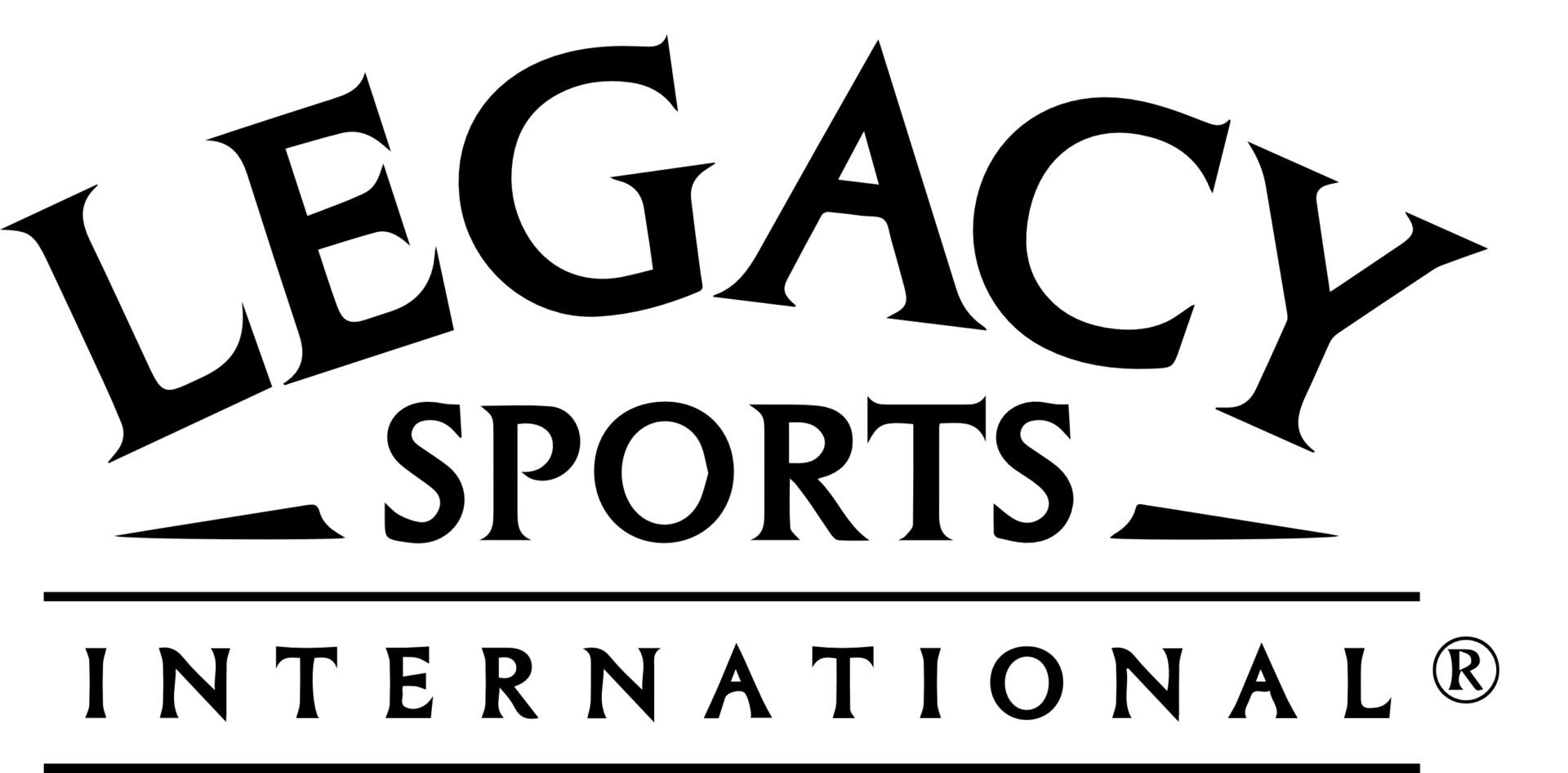 Legacy Sports International logo featuring the word LEGACY in large stylized lettering with SPORTS beneath and INTERNATIONAL below, separated by lines.